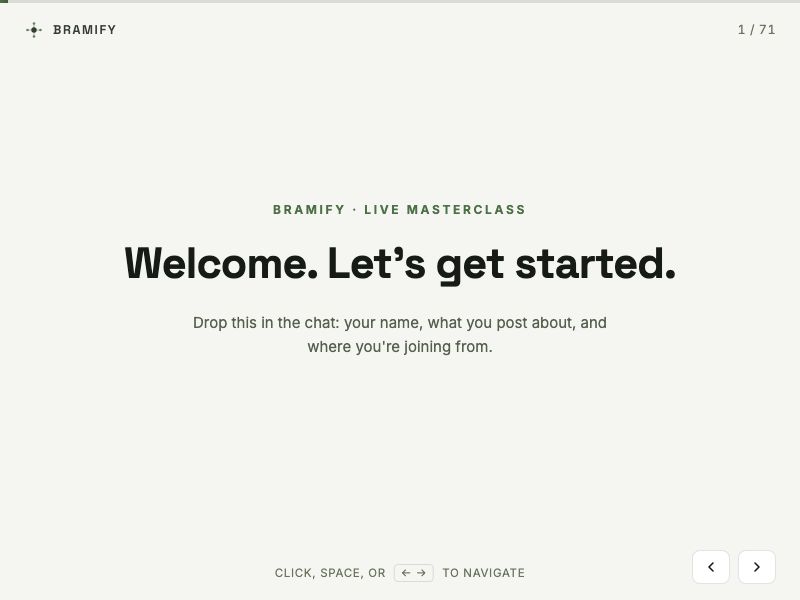 Masterclass slideshow preview
